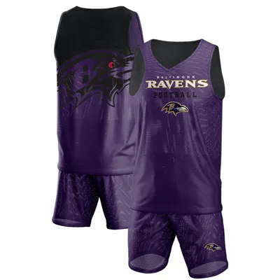 Baltimore Ravens FOCO Colorblock Mesh V-Neck & Shorts Set - Purple