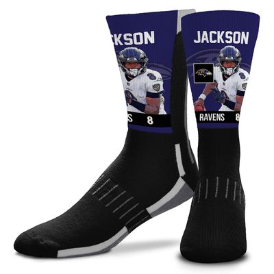 Men's For Bare Feet Lamar Jackson Baltimore Ravens Finnigan Player - Crew Socks