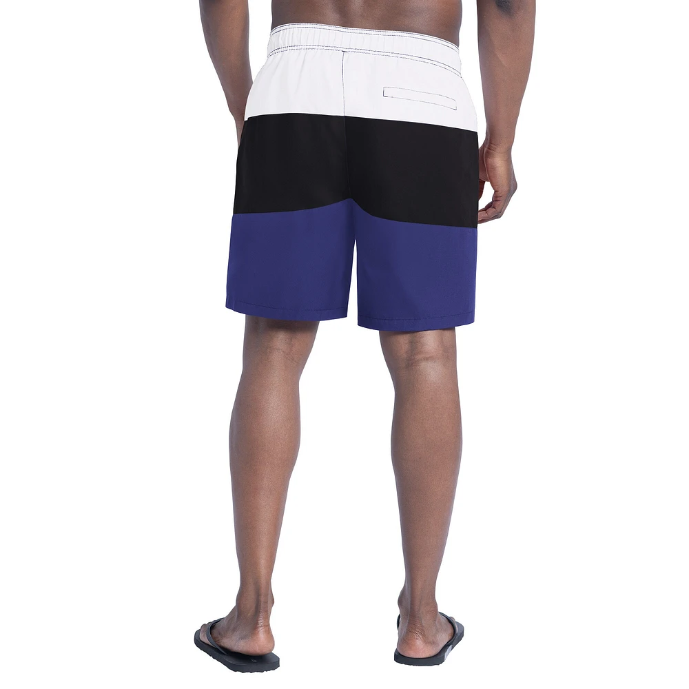 Short de bain G-III Sports by Carl Banks pour homme, violet/noir, Baltimore Ravens Sunrise Volley