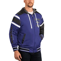 Men's G-III Sports by Carl Banks Purple/Gray Baltimore Ravens Extreme Full Back Reversible Hoodie Full-Zip Jacket