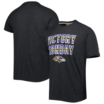 Baltimore Ravens Homage Victory Monday Tri-Blend T-Shirt - Charcoal