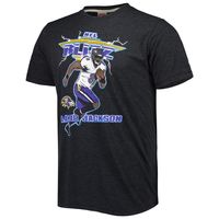 Men's Homage Lamar Jackson Heathered Charcoal Baltimore Ravens NFL Blitz  Player Tri-Blend T-Shirt