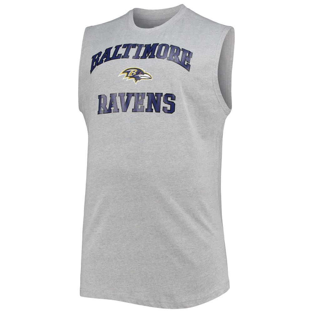 Fanatics Branded Men's Lamar Jackson Heathered Gray Baltimore