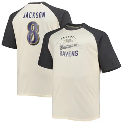 Men's Fanatics Branded Lamar Jackson Purple Baltimore Ravens Player Icon Name & Number T-Shirt