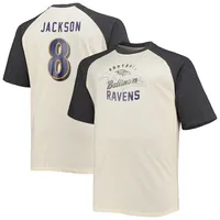 Nike Lamar Jackson White Baltimore Ravens Player Name & Number T-Shirt