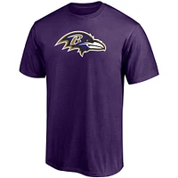 Men's Lamar Jackson Purple Baltimore Ravens Player Icon Name & Number T-Shirt