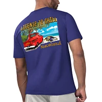 T-shirt Margaritaville Purple Baltimore Ravens pour hommes sous licence se détendre