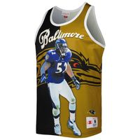 Men's Mitchell & Ness Ray Lewis Black/Gold Baltimore Ravens Retired Player Graphic Tank Top