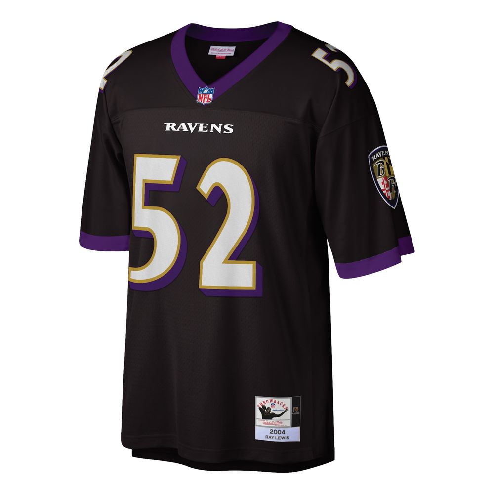 Men's Mitchell & Ness Ray Lewis Black Baltimore Ravens 2004 Authentic  Throwback Retired Player Jersey