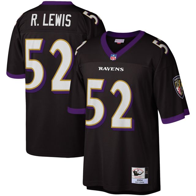 Maillot réplique Mitchell & Ness Ray Lewis noir Baltimore Ravens Legacy pour hommes