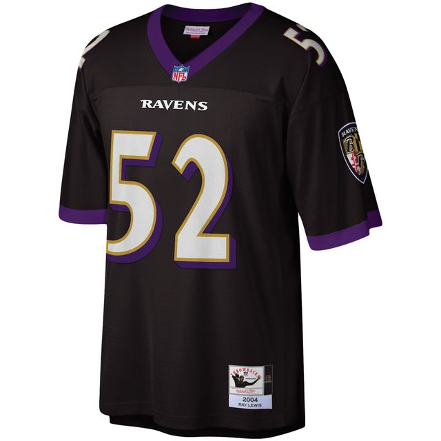 Maillot réplique Mitchell & Ness Ray Lewis noir Baltimore Ravens Legacy pour hommes