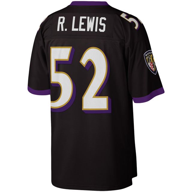 Maillot réplique Mitchell & Ness Ray Lewis noir Baltimore Ravens Legacy pour hommes