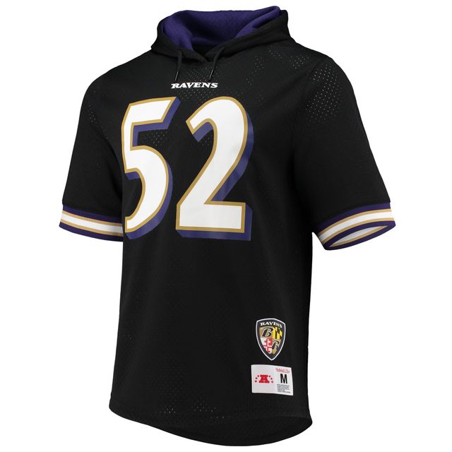 Mitchell & Ness Men's Mitchell & Ness Ray Lewis Black Baltimore Ravens  Retired Player Mesh Name Number Hoodie T-Shirt