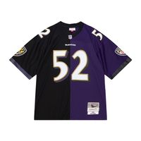 Mitchell & Ness Men's Mitchell & Ness Ray Lewis Purple/Black Baltimore  Ravens 2000 Split Legacy Replica Jersey