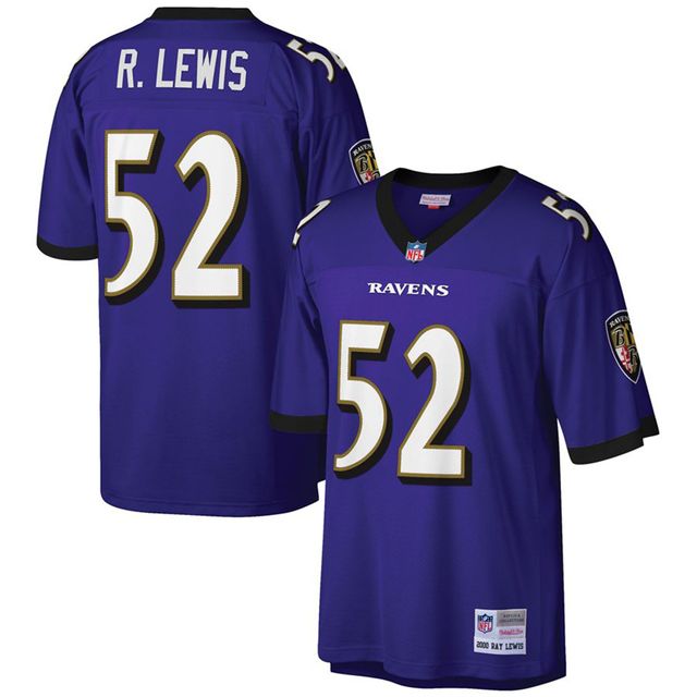 Maillot de réplique joueur retraité Mitchell & Ness Ray Lewis violet Baltimore Ravens Big Tall 2000 pour hommes