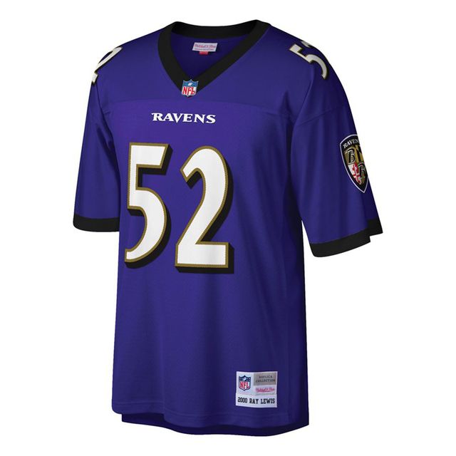 Maillot de réplique joueur retraité Mitchell & Ness Ray Lewis violet Baltimore Ravens Big Tall 2000 pour hommes