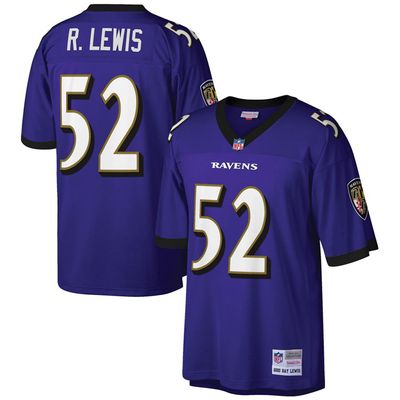 Men's Mitchell & Ness Ray Lewis Purple Baltimore Ravens Big Tall 2000 Retired Player Replica Jersey