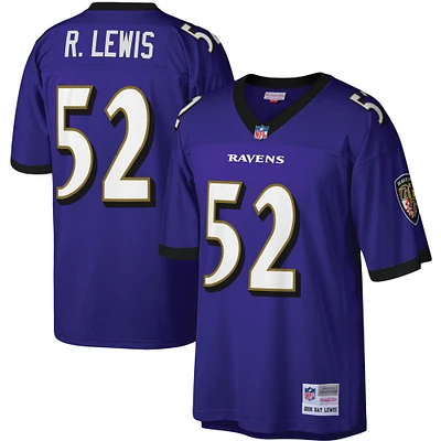 Maillot réplique Mitchell & Ness Ray Lewis violet Baltimore Ravens Legacy pour hommes