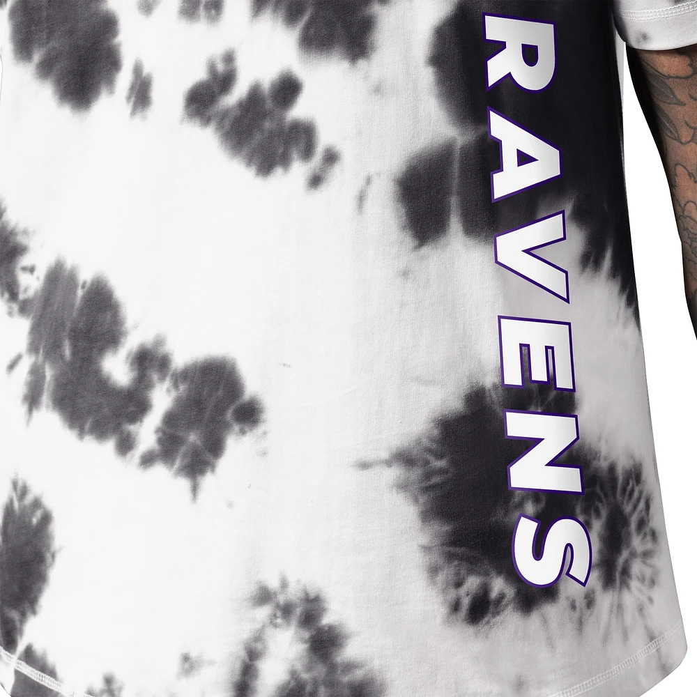 Men's MSX by Michael Strahan Black Baltimore Ravens Freestyle Tie-Dye T-Shirt