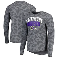 T-shirt à manches longues MSX by Michael Strahan pour homme gris Baltimore Ravens Performance Camo