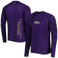 T-shirt raglan à manches longues pour homme MSX by Michael Strahan Purple Baltimore Ravens Interval