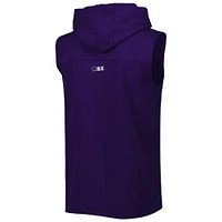 Sweat à capuche sans manches MSX by Michael Strahan Purple Baltimore Ravens Relay pour homme