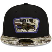 New Era Men's New Era Black Baltimore Ravens Field Patch 59FIFTY Fitted Hat