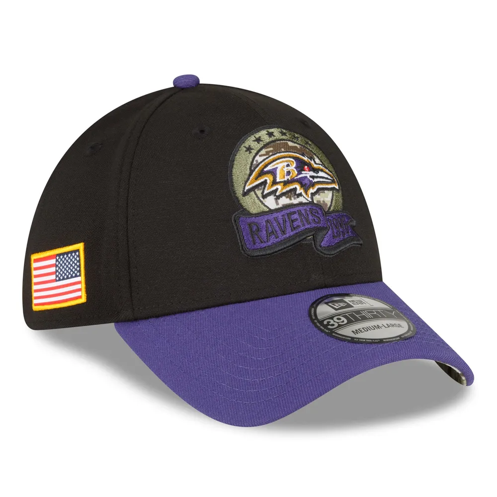 Men's New Era Camo Baltimore Ravens 2023 Salute to Service 39THIRTY Flex Hat Size: Medium/Large