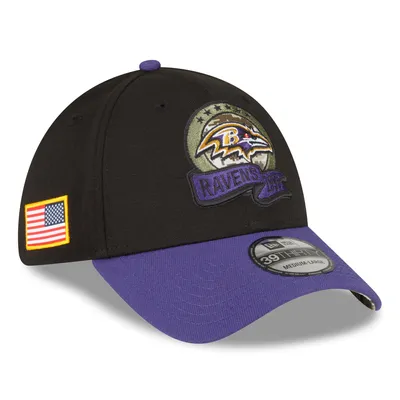Baltimore Ravens New Era 2022 Salute To Service 39THIRTY Flex Hat - Black/Purple