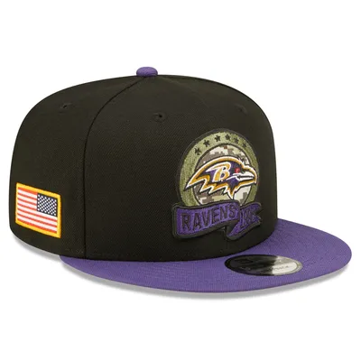 New Era Baltimore Ravens Hat 39Thirty Size Small Medium Stretch Fit Black  Purple