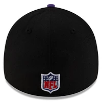 Casquette New Era 39THIRTY Flex noire/violette pour homme des Baltimore Ravens, draft NFL 2025