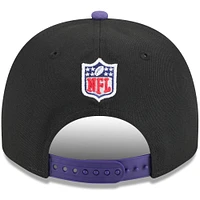 Casquette snapback 9FIFTY A-Frame noire/violette pour homme des Baltimore Ravens, draft NFL 2025, New Era