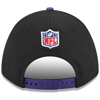 Casquette ajustable New Era 9FORTY M-Crown A-Frame pour homme, noire/violette, des Baltimore Ravens, draft NFL 2025