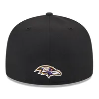 Men's New Era Black Baltimore Ravens 2023 NFL Draft 59FIFTY Fitted Hat