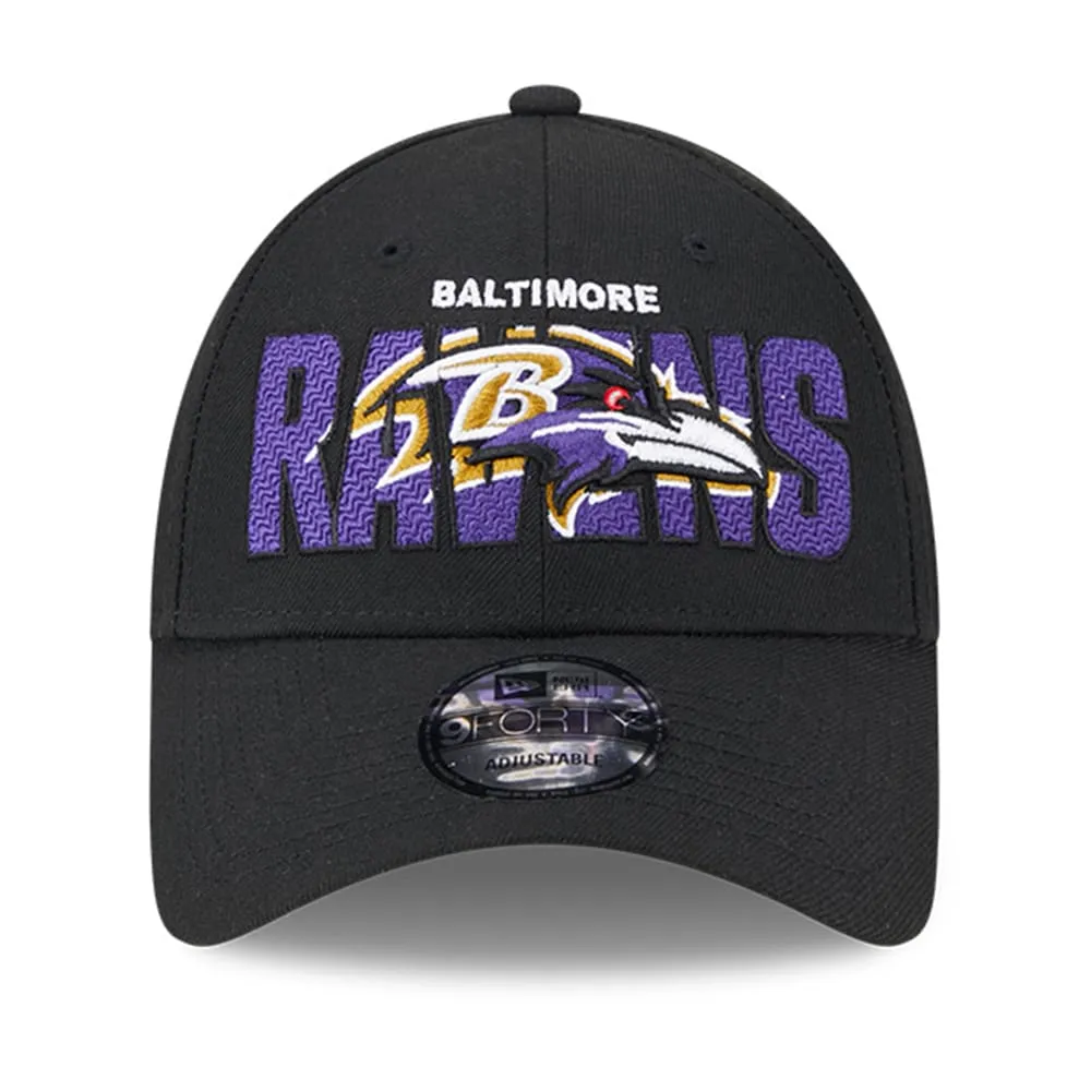 New Era Men's New Era Black Baltimore Ravens 2023 NFL Draft 9FORTY  Adjustable Hat