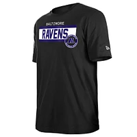 T-shirt imprimé haute densité Baltimore Ravens 3rd Down pour homme New Era noir