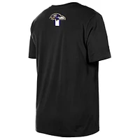 Men's New Era  Black Baltimore Ravens 3rd Down High Density Print T-Shirt