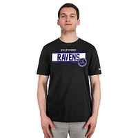 Men's New Era  Black Baltimore Ravens 3rd Down High Density Print T-Shirt