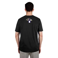 Men's New Era  Black Baltimore Ravens 3rd Down High Density Print T-Shirt