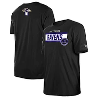 Men's New Era  Black Baltimore Ravens 3rd Down High Density Print T-Shirt