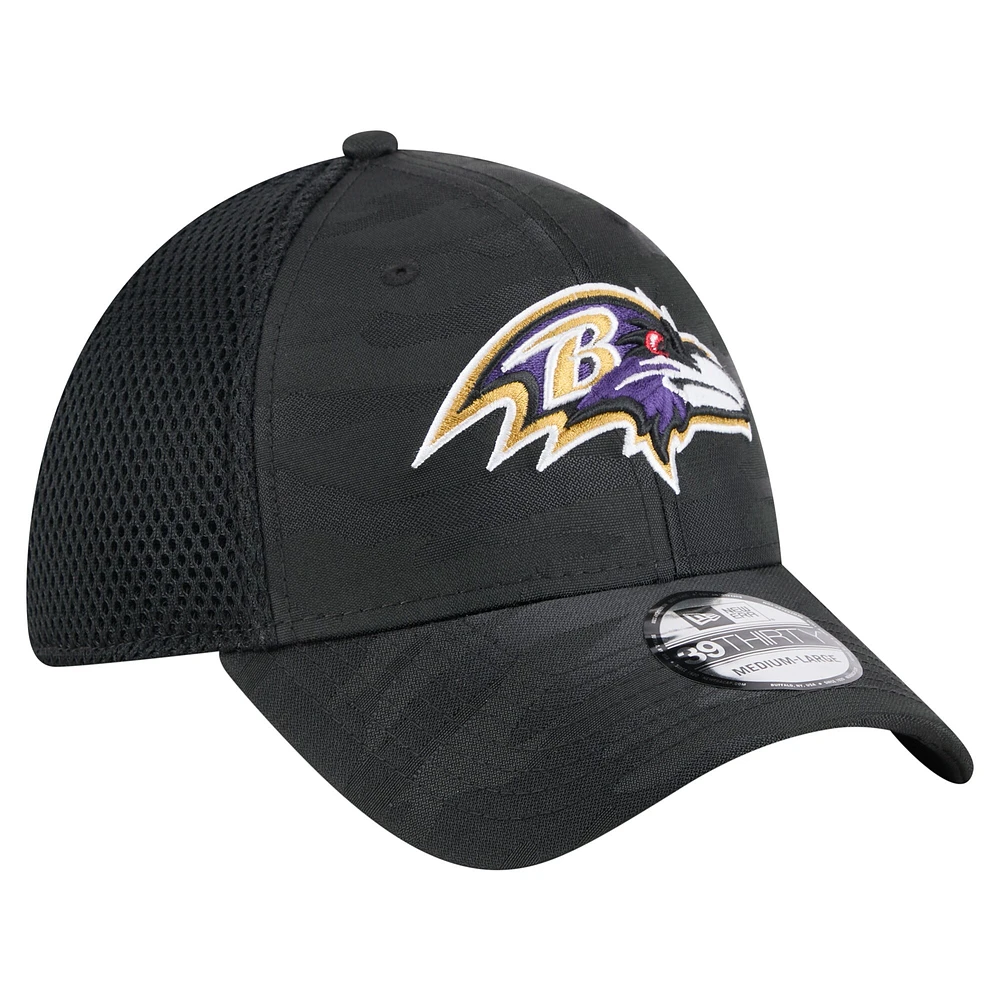 Casquette 39THIRTY Flex Active Camo Baltimore Ravens de New Era pour homme, noire