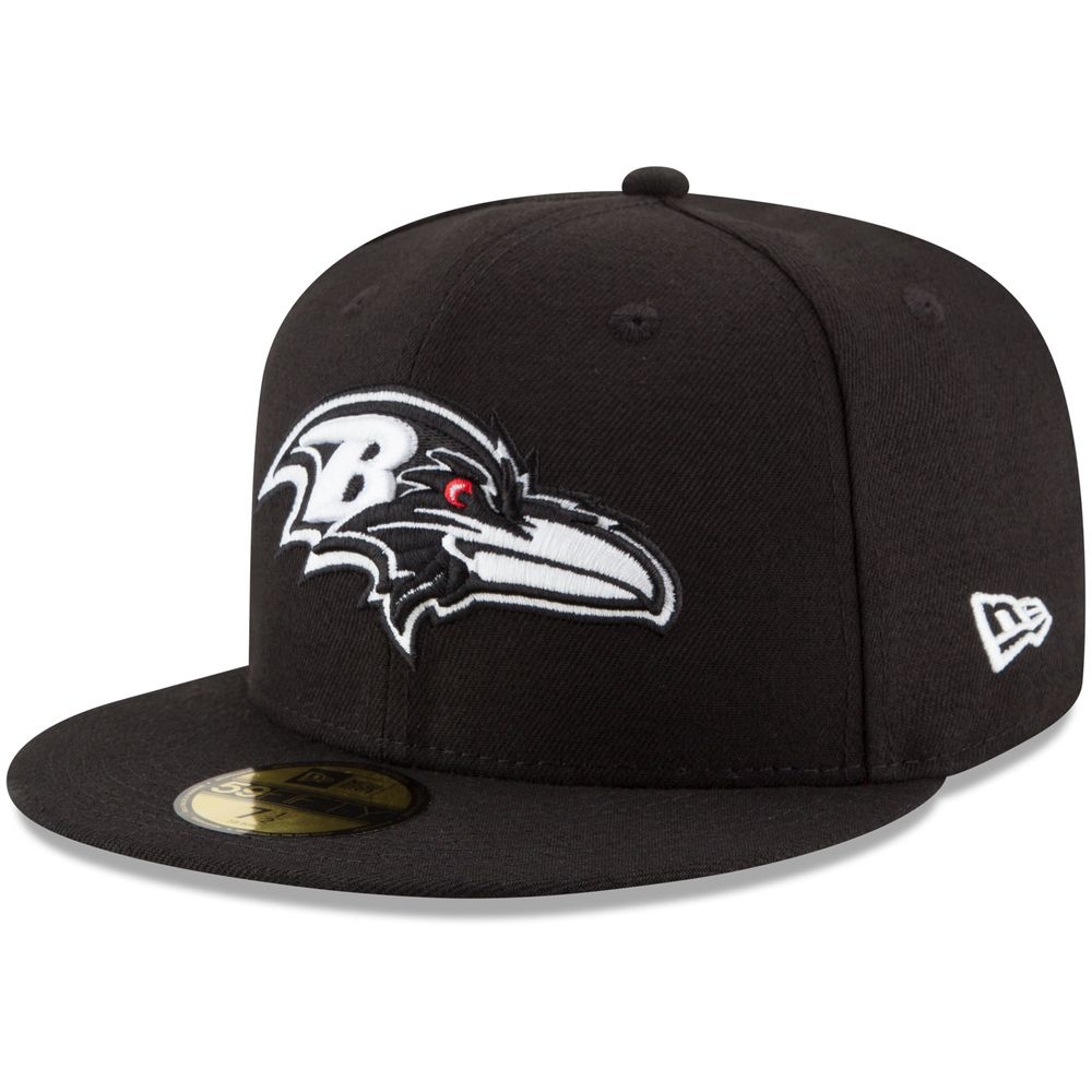 Men's New Era Black Baltimore Ravens B-Dub 59FIFTY Fitted Hat