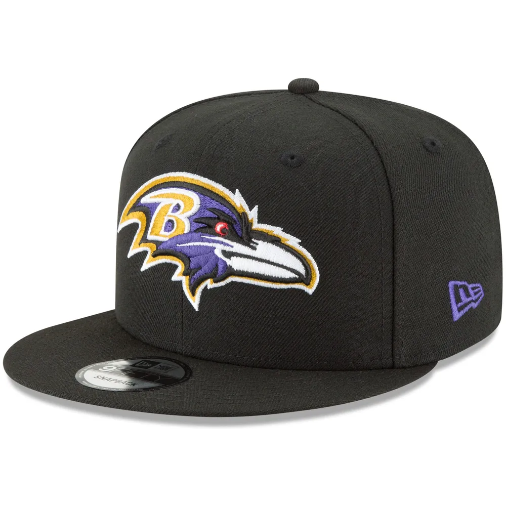 Men's New Era Black Baltimore Ravens Basic 9FIFTY Adjustable Snapback Hat