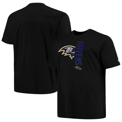 Baltimore Ravens New Era Big & Tall 2-Hit T-Shirt - Black