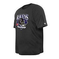 T-shirt noir avec casque Big & Tall des Ravens de Baltimore New Era pour hommes