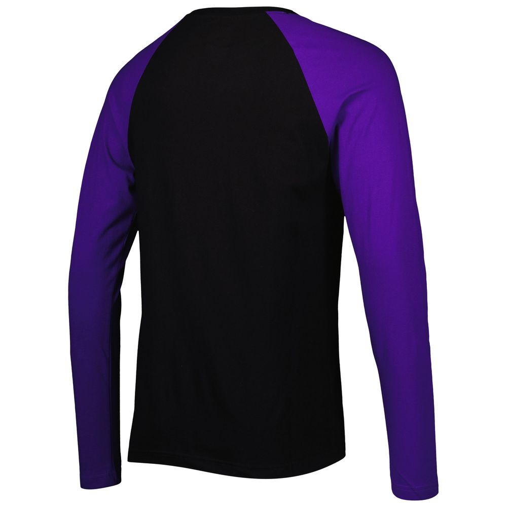 Men's New Era Black Baltimore Ravens Current Raglan Long