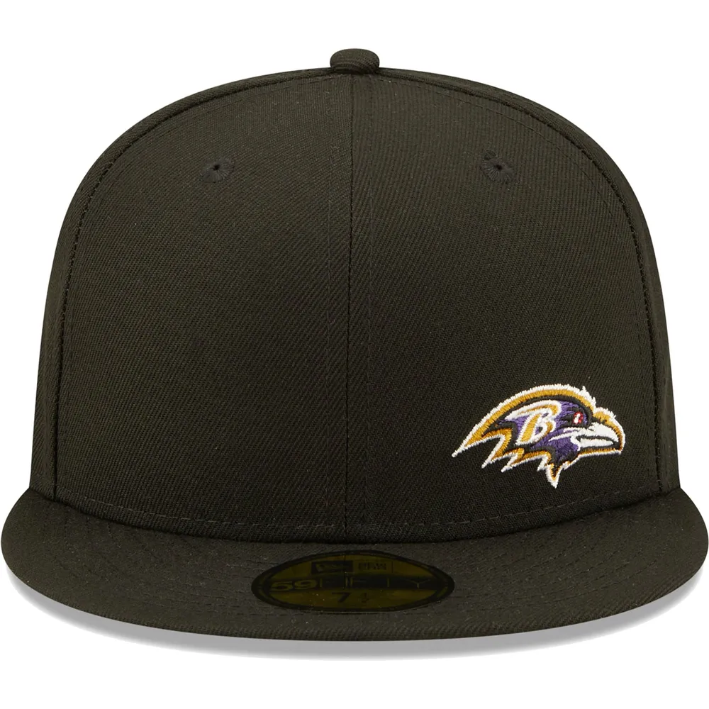 Men's New Era Black Baltimore Ravens  Flawless 59FIFTY Fitted Hat