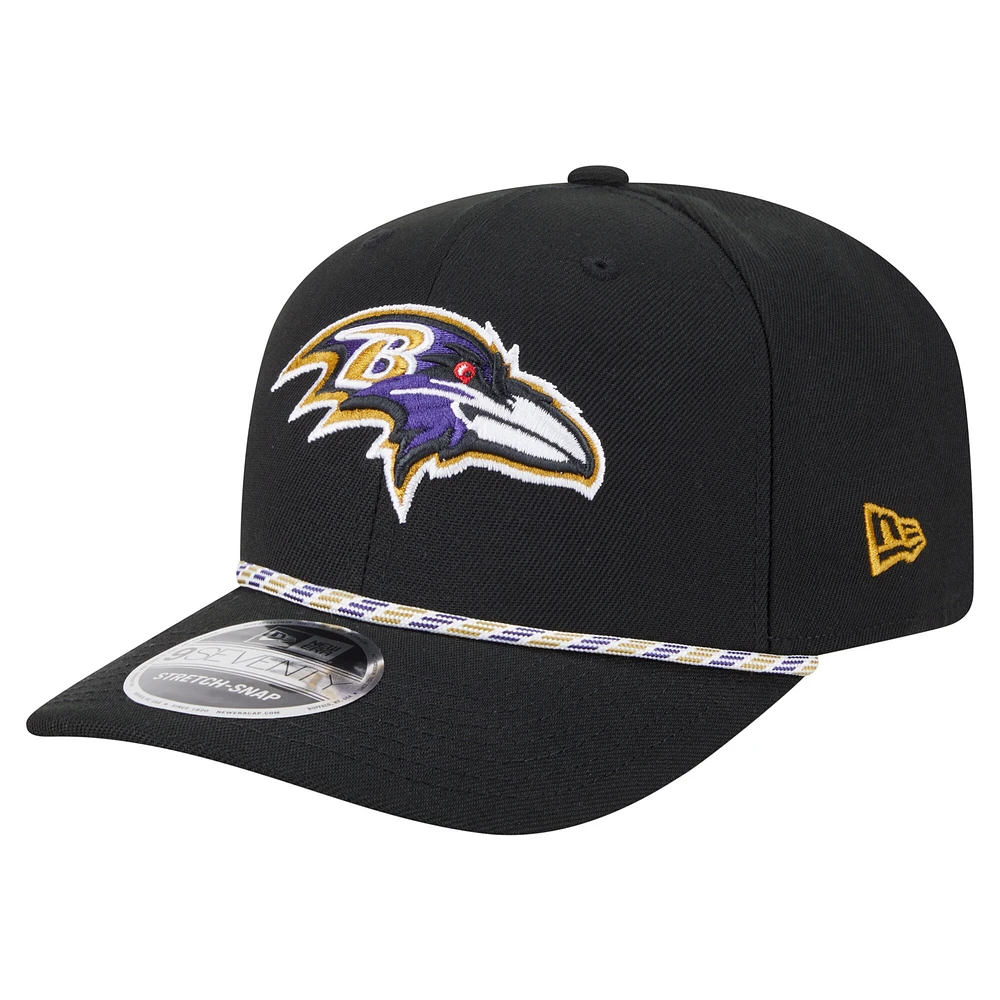 Casquette extensible à boutons-pression Gameday Multi Rope 9SEVENTY des Baltimore Ravens de New Era pour homme