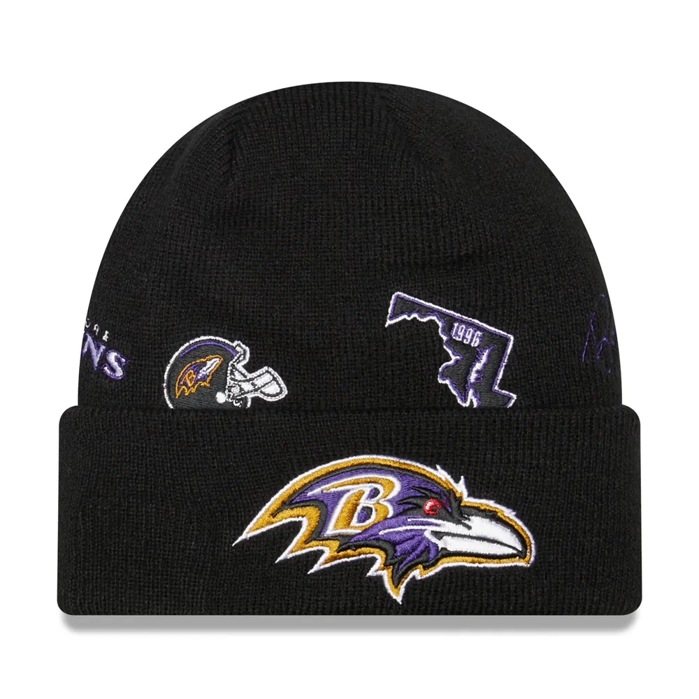 Men's New Era Black Baltimore Ravens Omaha Low Profile 59FIFTY Fitted Hat