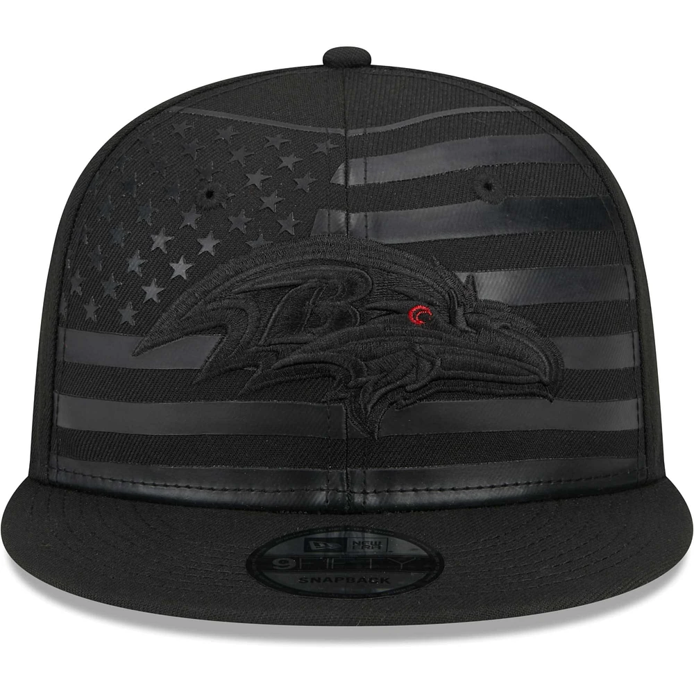 Men's New Era Black Baltimore Ravens Independent 9FIFTY Snapback Hat